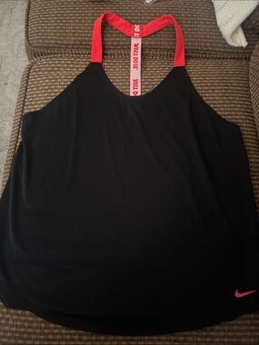 Nike Black Tank with Orange Accent Straps